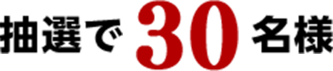 抽選で30名様